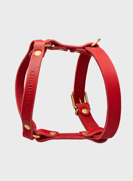 Butter Leather Y-Harness - Chili Red
