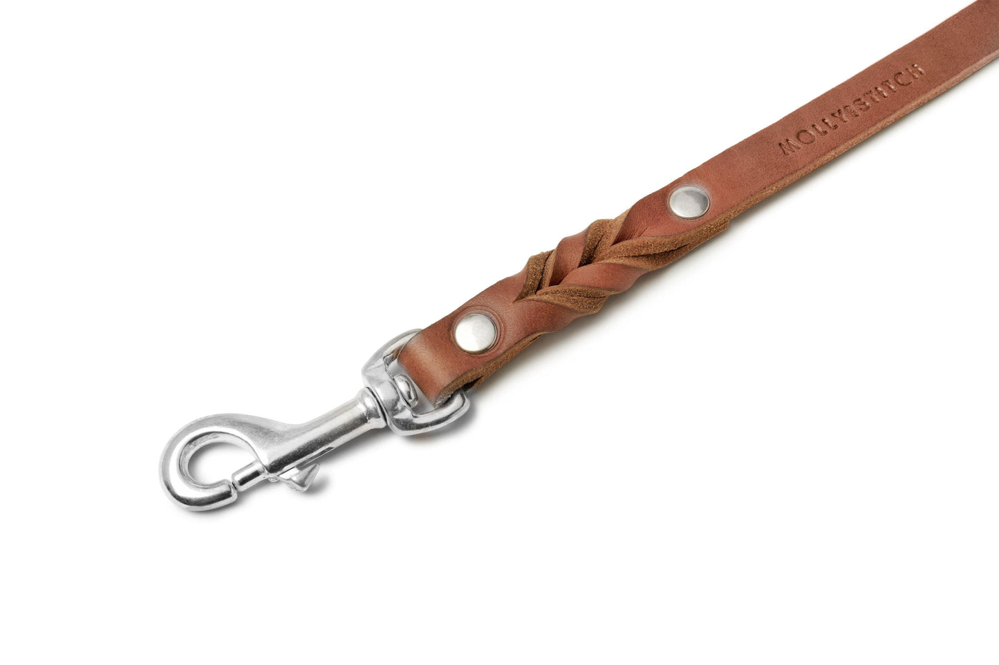 Butter Leather 3x Adjustable Dog Leash - Sahara Cognac