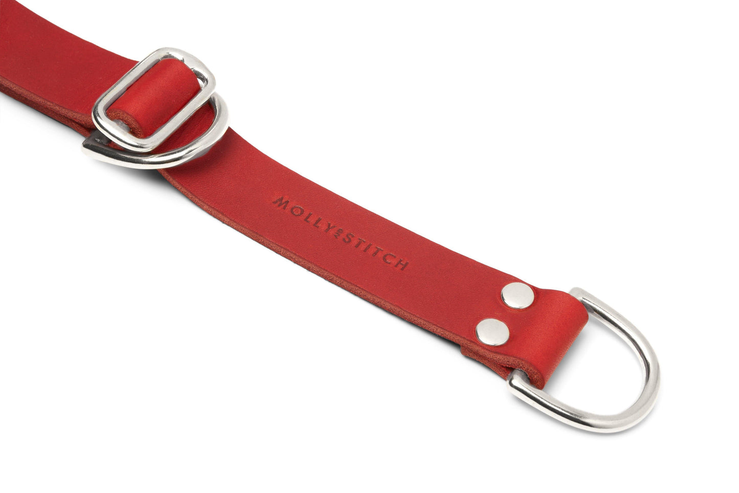 Butter Leather Retriever Dog Collar - Chili Red