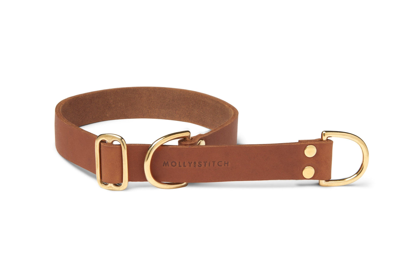 Butter Leather Retriever Dog Collar - Sahara Cognac