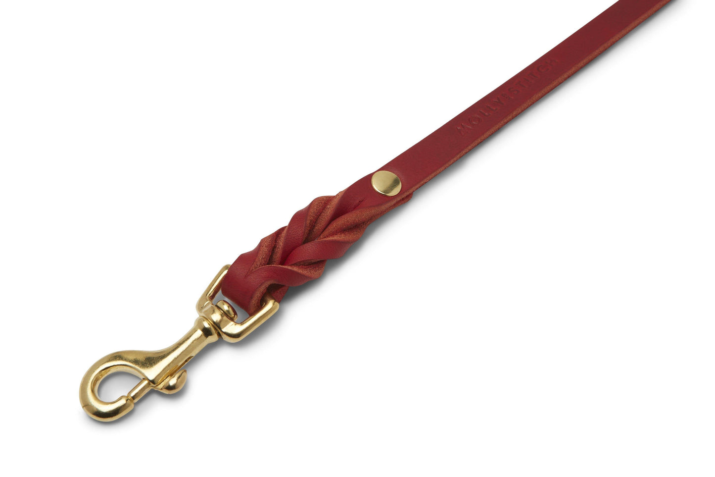 Butter Leather City Dog Leash - Chili Red