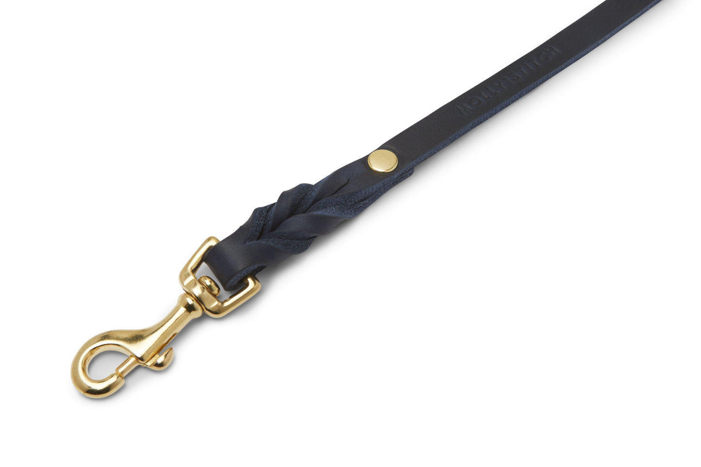 Butter Leather City Dog Leash - Navy Blue