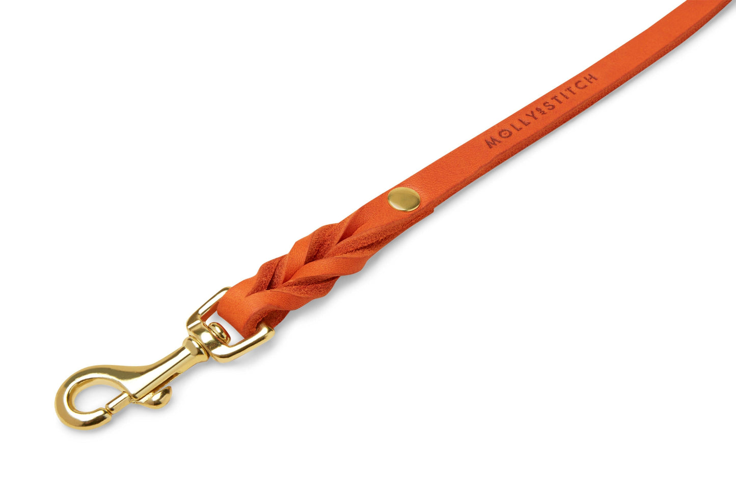 Butter Leather City Dog Leash - Mango
