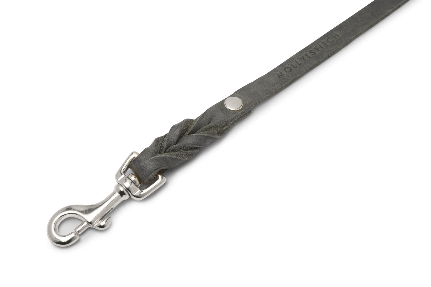 Butter Leather City Dog Leash - Timeless Grey