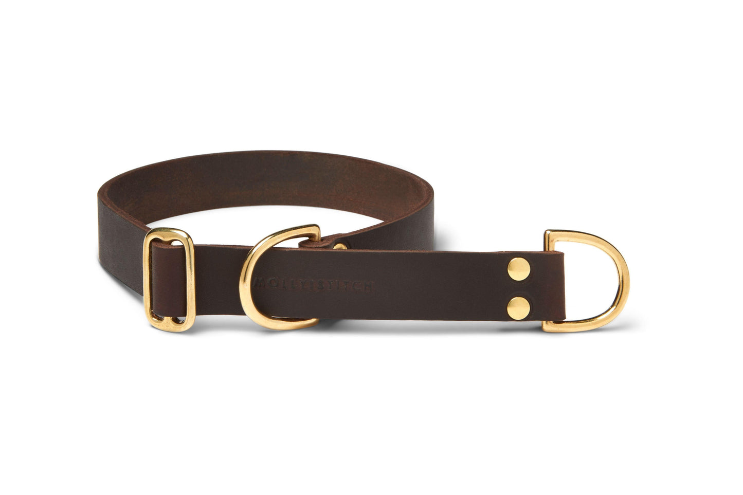 Butter Leather Retriever Dog Collar - Classic Brown