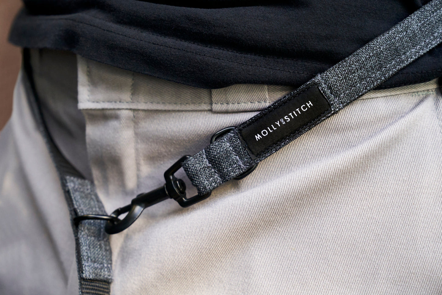 Soft Rock Adjustable Leash - Grey