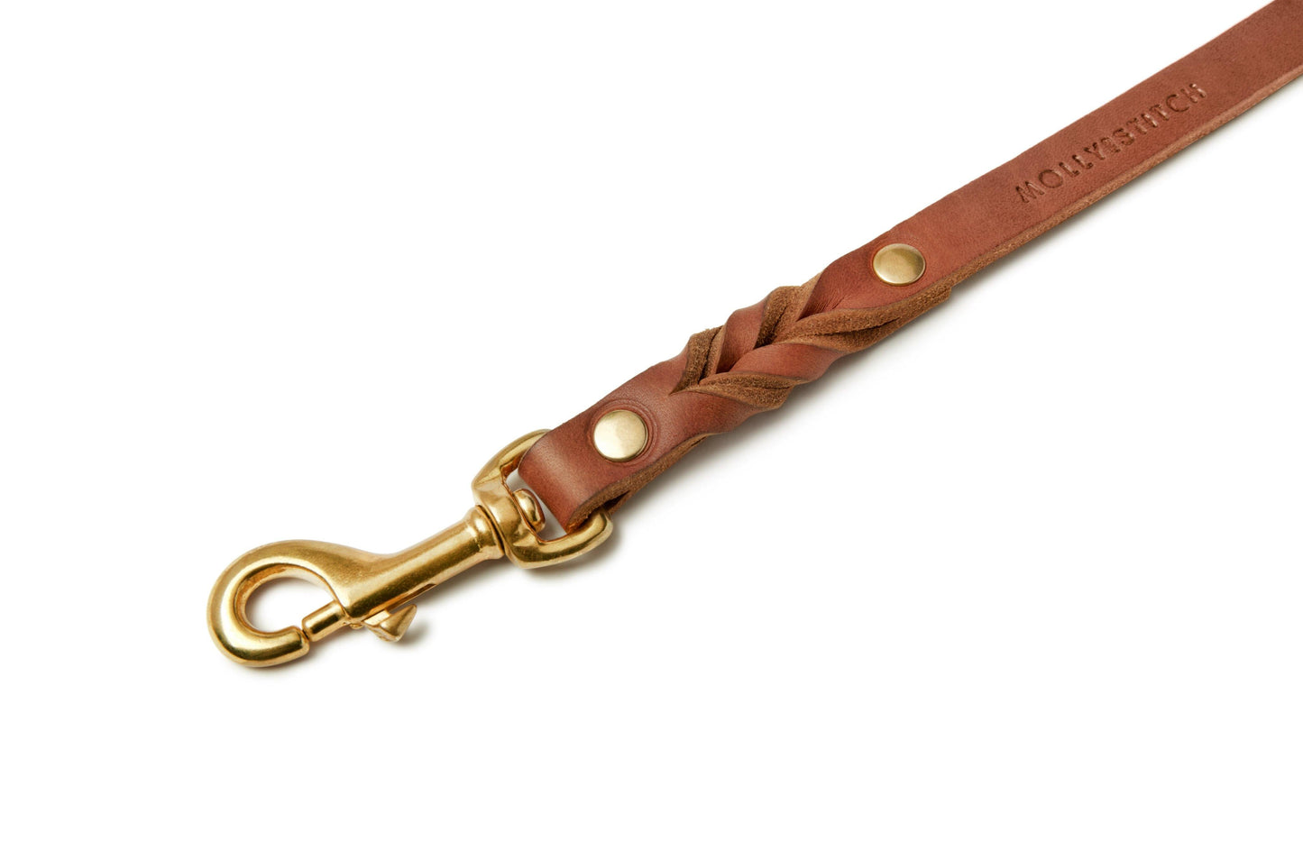 Butter Leather 3x Adjustable Dog Leash - Sahara Cognac