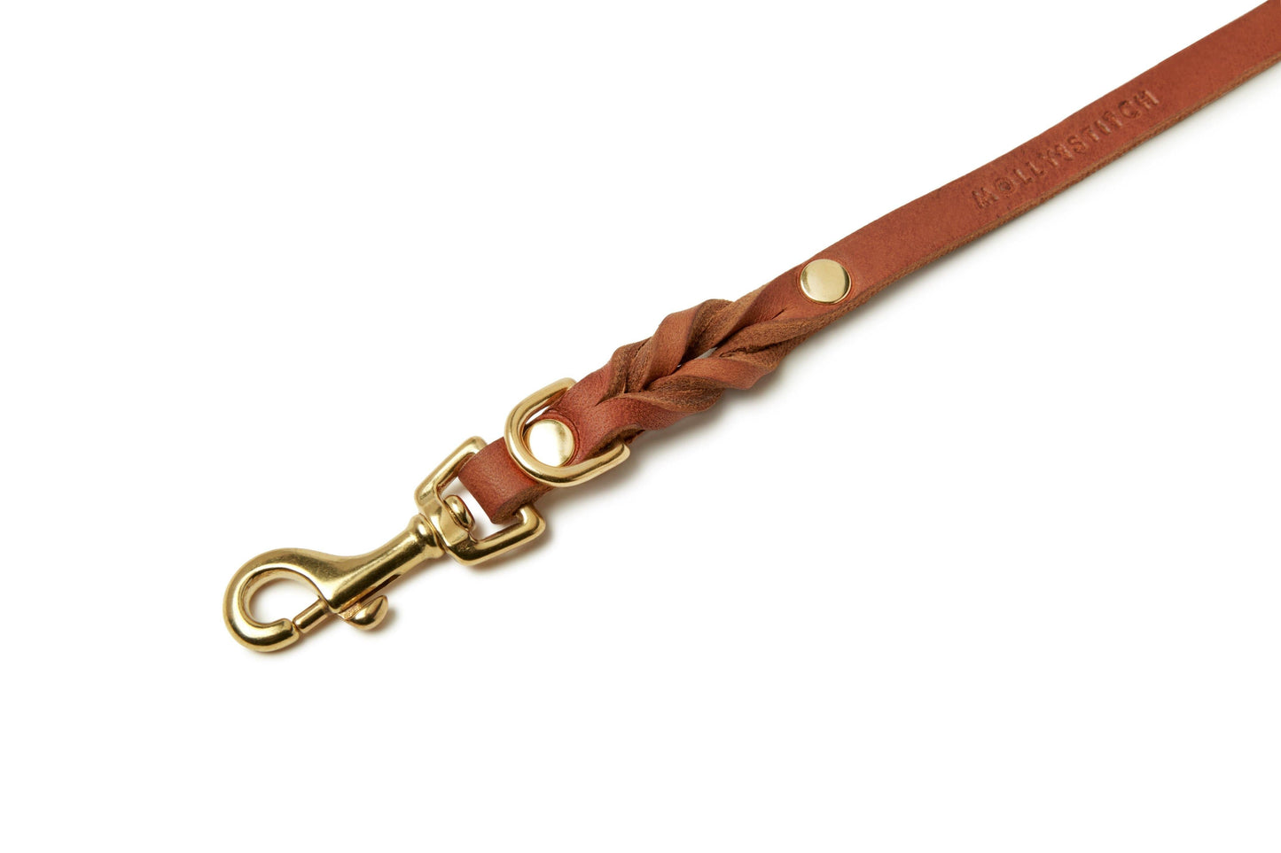 Butter Leather City Dog Leash - Sahara Cognac