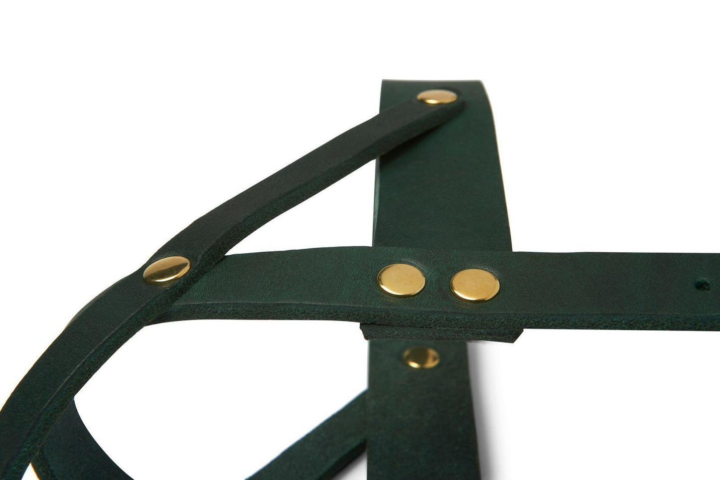 Butter Leather Dog Harness - Forest Green