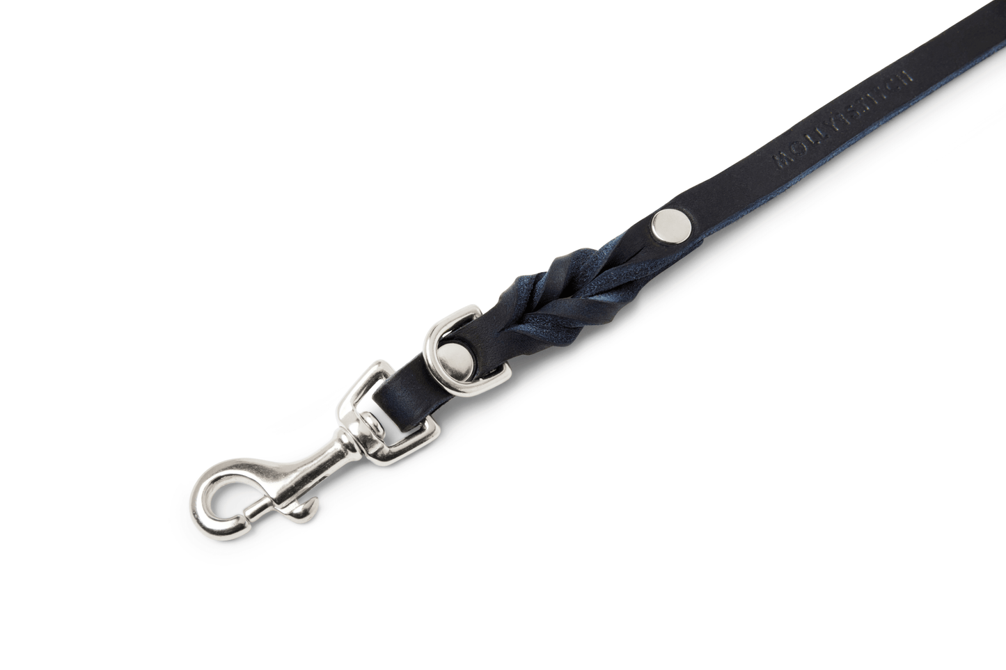 Butter Leather 3x Adjustable Dog Leash - Navy Blue