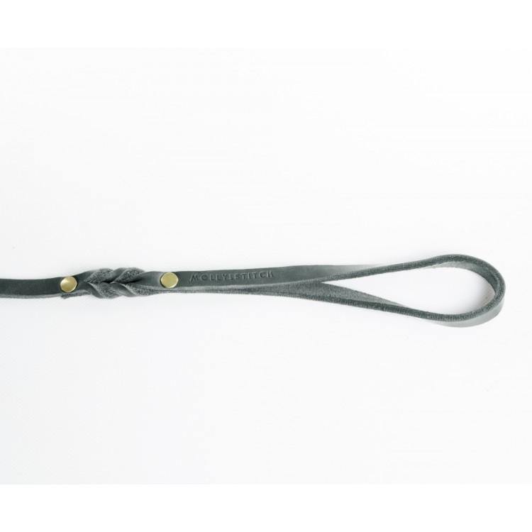 Butter Leather City Dog Leash - Timeless Grey