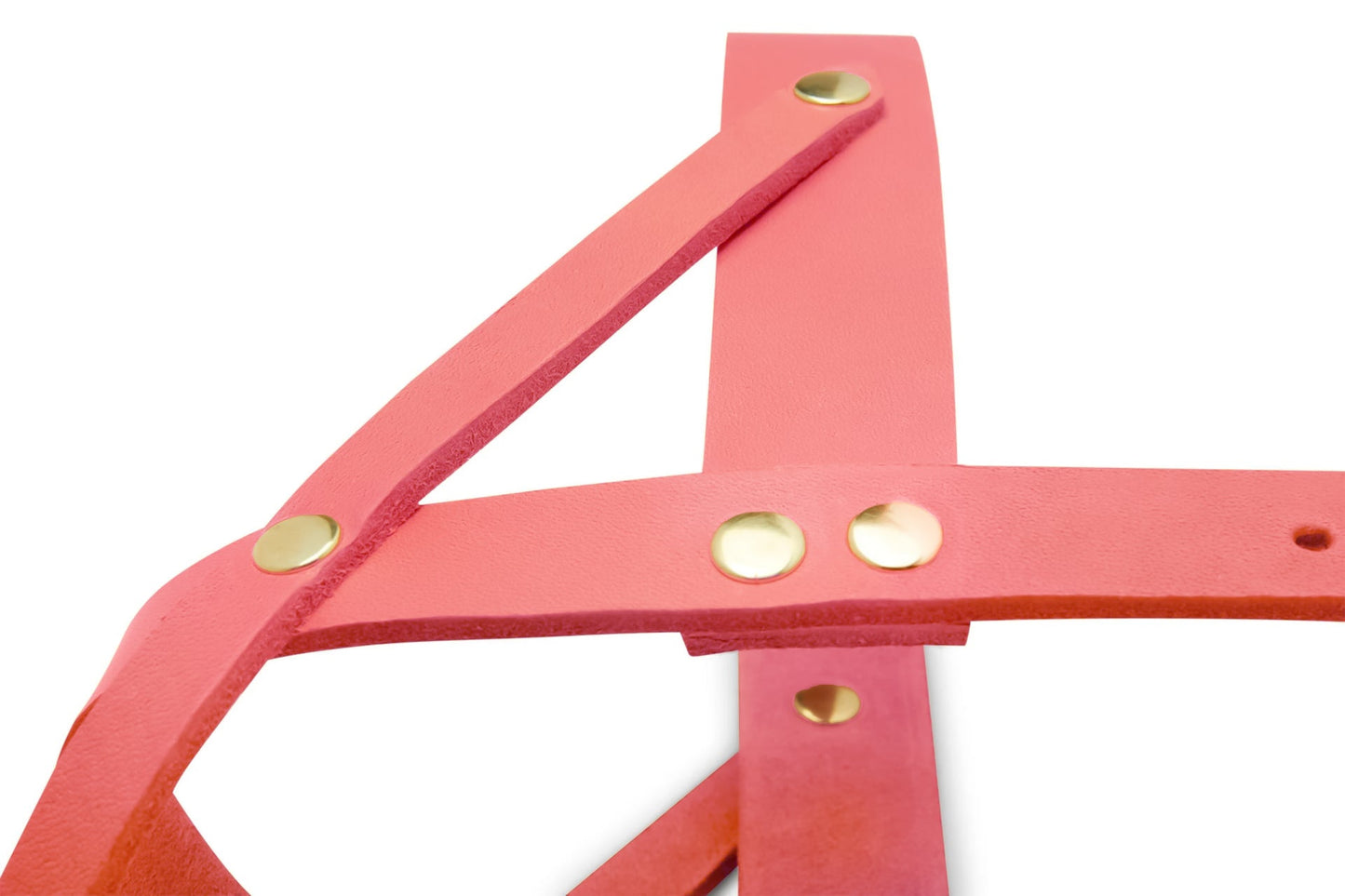 Butter Leather Dog Harness - Coral Pink