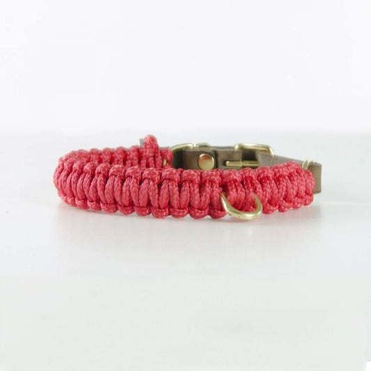 Touch of Leather Dog Collar - Lipstick