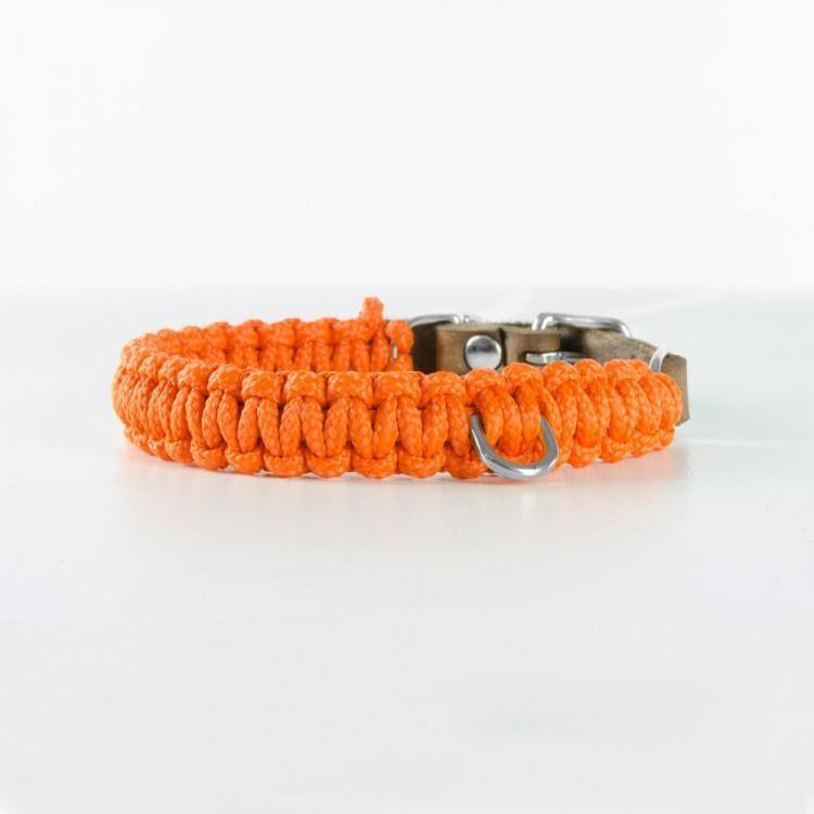 Touch of Leather Dog Collar - Pumpkin
